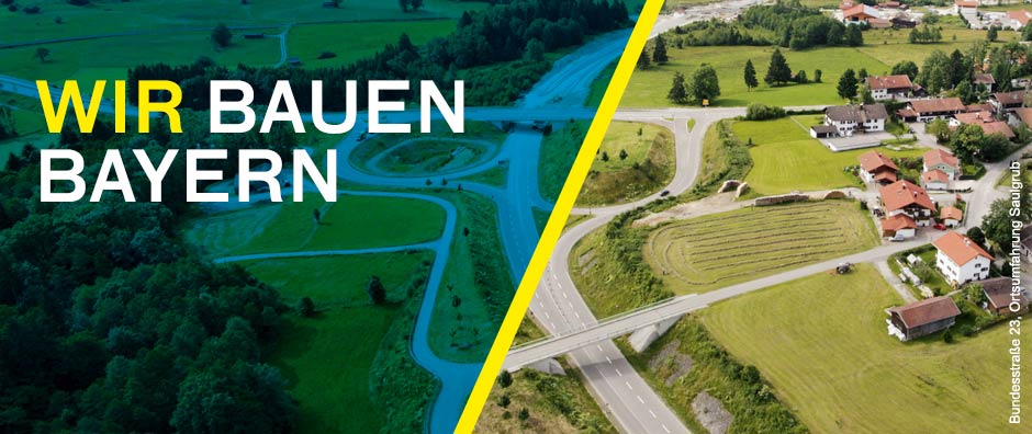 Bundesstraße 23, Ortsumfahrung Saulgrub - © Bayerisches Staatsministerium für Wohnen, Bau und Verkehr